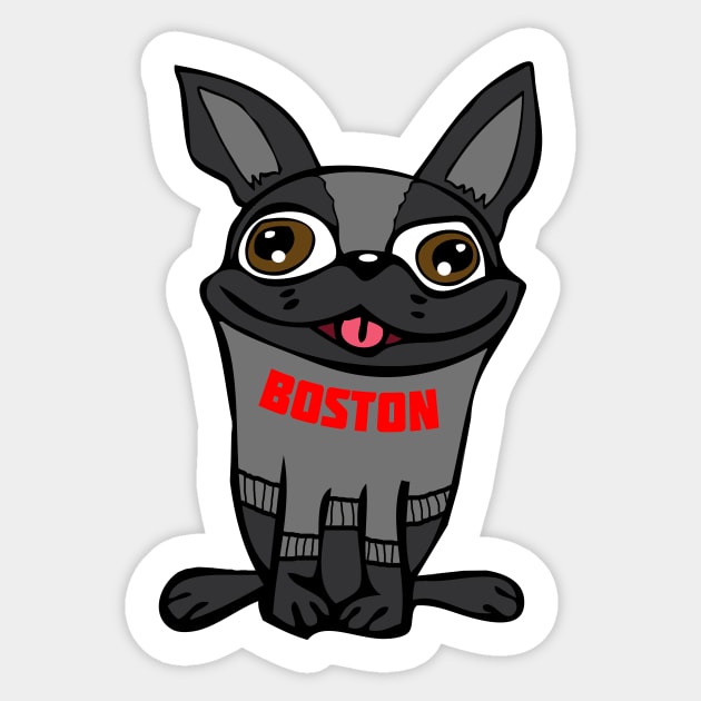 Boston Terrier #2 Sticker by RockettGraph1cs